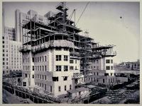 Eye Institute brick façade being installed, February 5, 1932